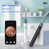 Wireless Otoscope Full HD 5MP/75° Angle Rechargeable and Smartphone Compatible