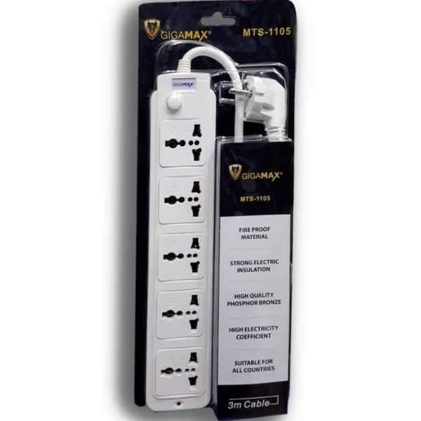 GigaMax MTS-1105 Power Strip, 5 Sockets